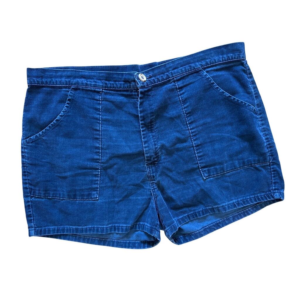 Sears Vintage 70s Corduroy Skate Shorts in Blue Size Large 37"